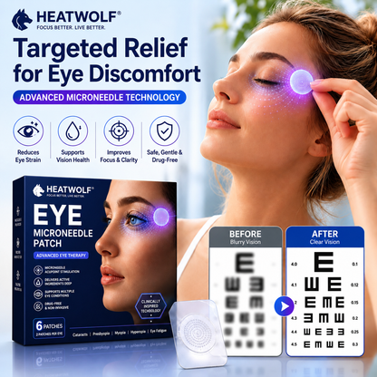 HEATWOLF® Transdermal Vision-Repair Eye Patch – Supports Eye Health, Helps Relieve Blurry Vision, Dry Eyes, Presbyopia & Age-Related Eye Fatigue