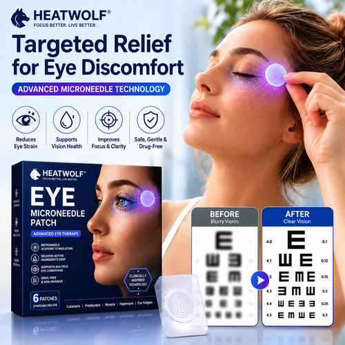 HEATWOLF® Transdermal Vision-Repair Eye Patch – Supports Eye Health, Helps Relieve Blurry Vision, Dry Eyes, Presbyopia & Age-Related Eye Fatigue