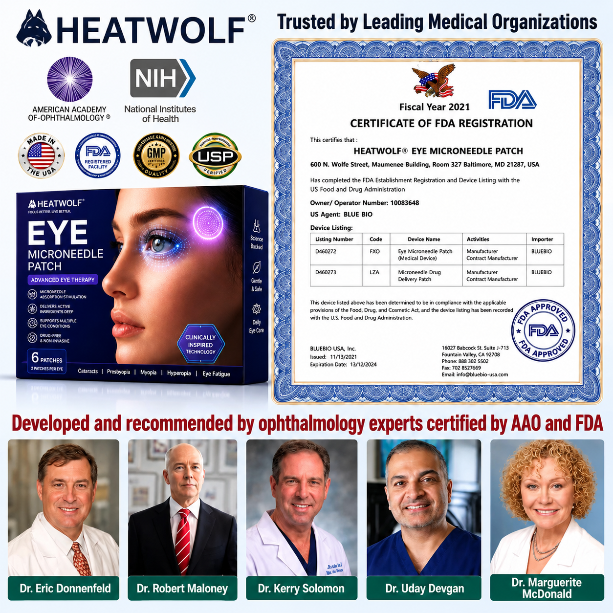 HEATWOLF® Transdermal Vision-Repair Eye Patch – Supports Eye Health, Helps Relieve Blurry Vision, Dry Eyes, Presbyopia & Age-Related Eye Fatigue