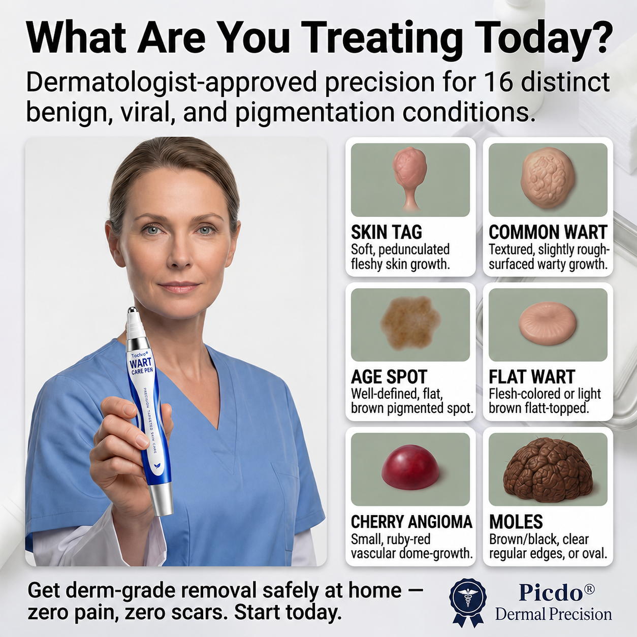 💧👨‍⚕️ Toclvo® Fast-Acting Wart Remover Care Pen | Targets Warts, Skin Tags & Rough Bumps